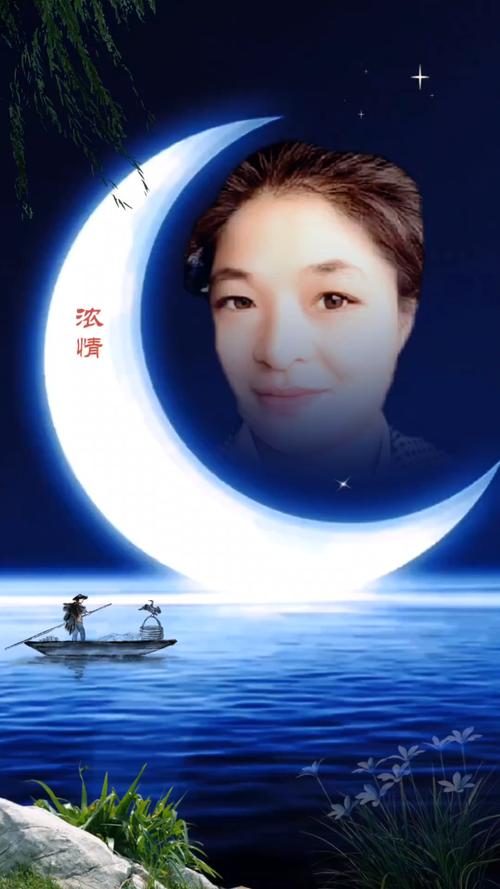 弯弯的月亮下的小桥,令人陶醉的美景